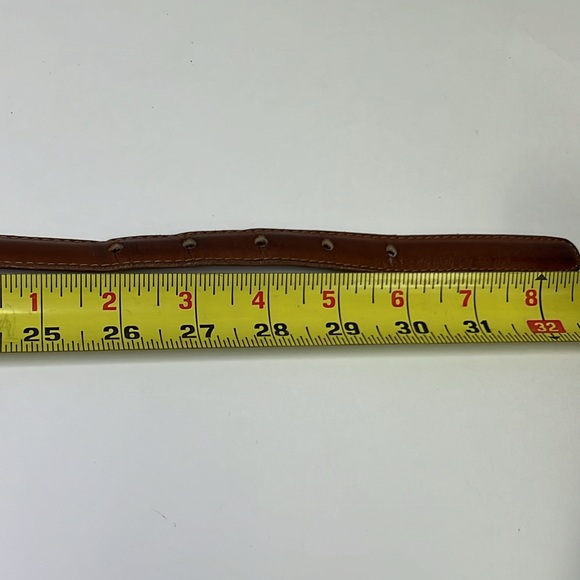 SOLD IN STORE Vintage Coach 2811 Glove Tanned Leather Solid Brass Hardware Belt - Picture 5 of 6